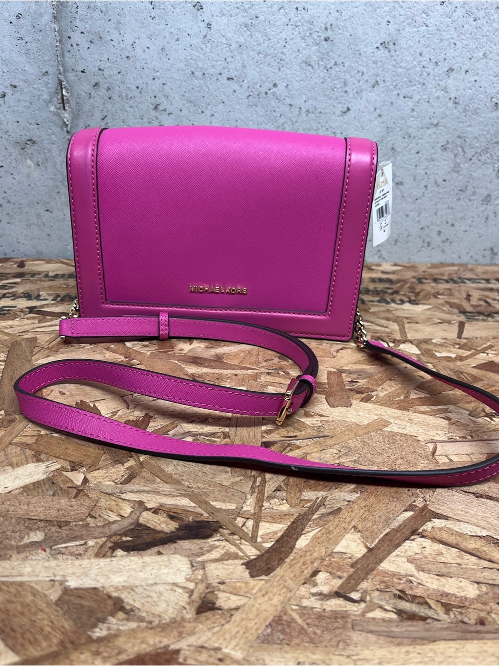 Michael Kors Hot Pink Saffiano Crossbody Bag